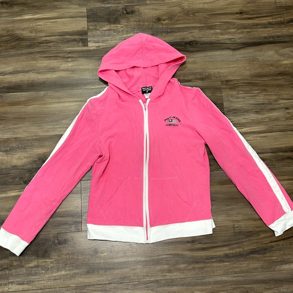 Ralph Lauren Pink and White Zip-Up Hoodie - Picture 2 of 6